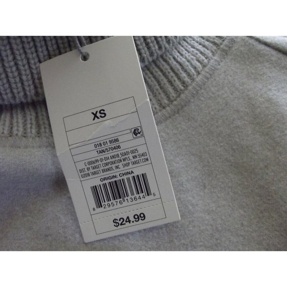 A New Day XS Tan Long Sleeve Turtleneck Sweatshirt Sweater Trim Shirt top - Picture 10 of 12